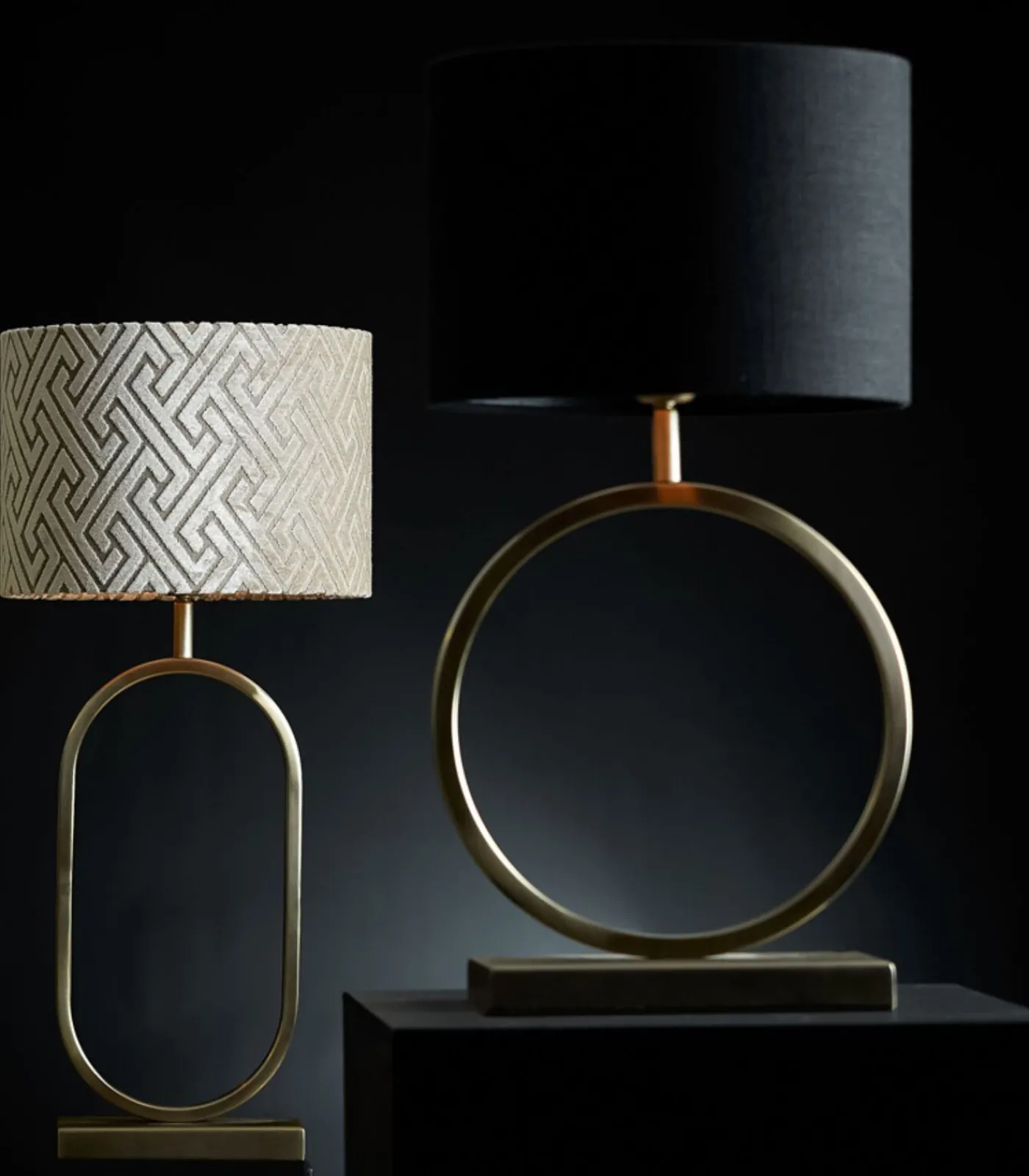 Light & Living Cilinder lampenkap Livigno - Zwart - Ø40x30cm