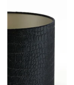 Outlet Cilinder Lampenkap Praya - Zwart - Ø30x21cm Lampenkappen
