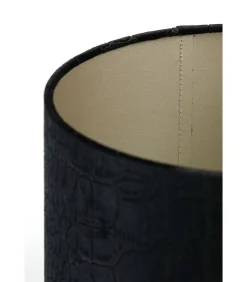 Outlet Cilinder Lampenkap Praya - Zwart - Ø30x21cm Lampenkappen