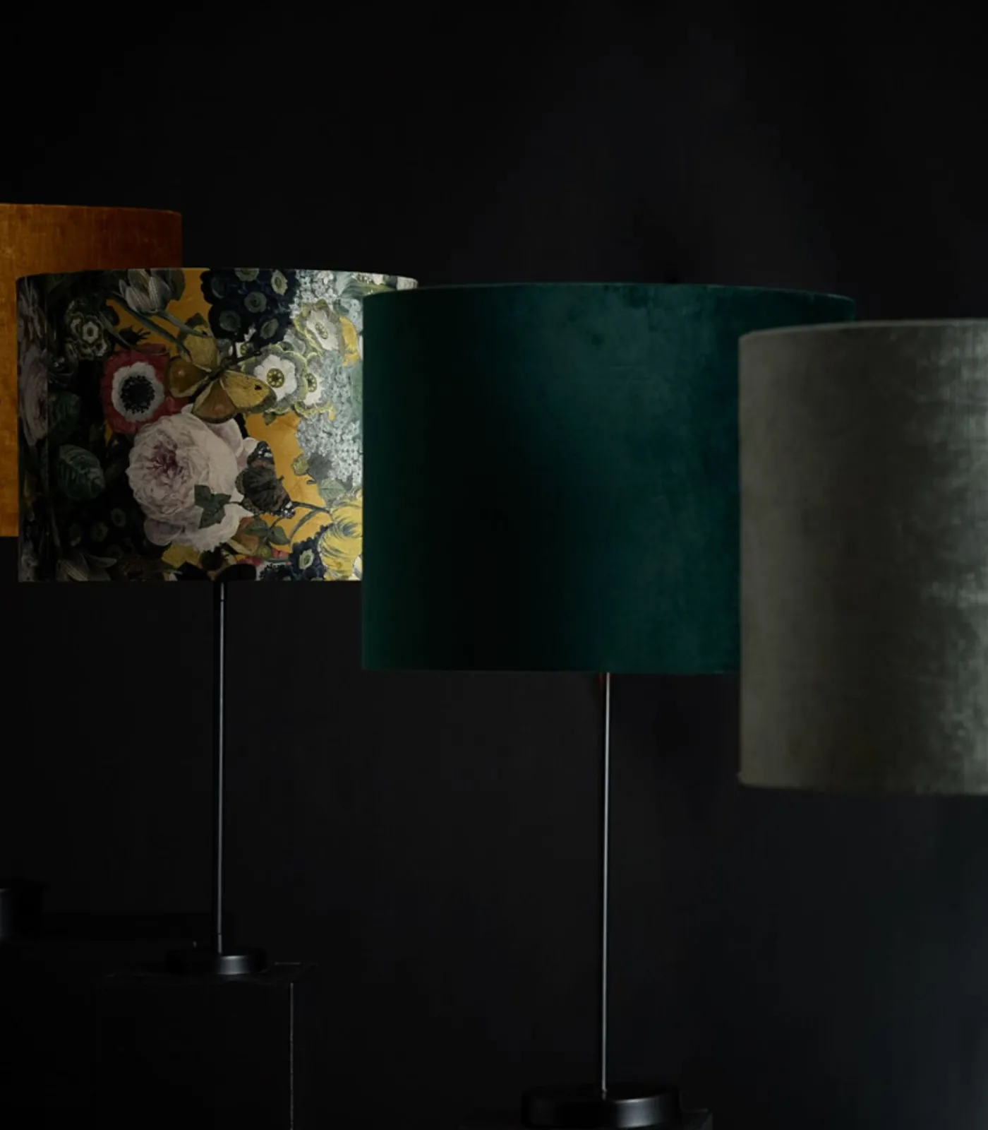 Light & Living Cilinder Lampenkap Velours - Dutch Green - Ø30x21cm