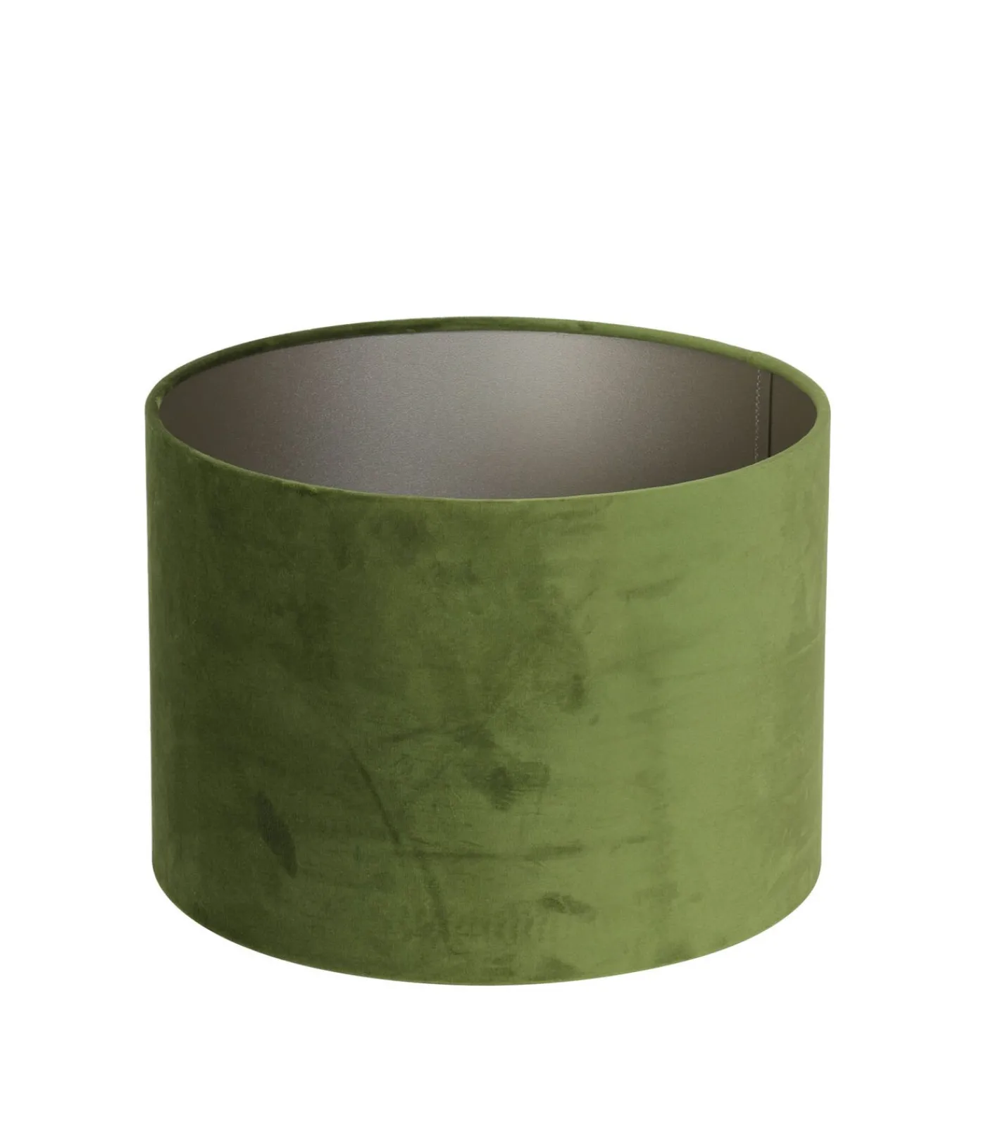 Light & Living Cilinder Lampenkap Velours - Olive Green - Ø30x21cm