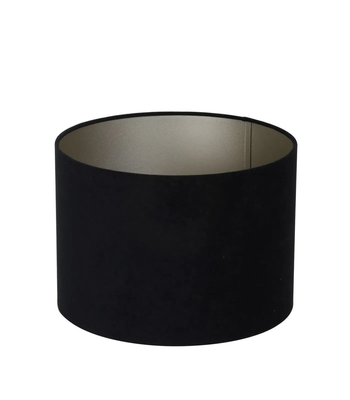 Light & Living Cilinder Lampenkap Velours - Zwart - Ø30x21cm