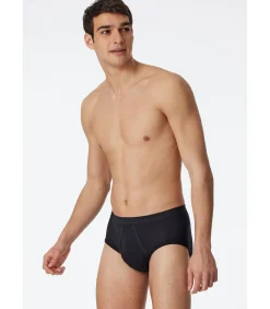 Heren SCHIESSER Classic Herenslip Fijnrib Zwart
