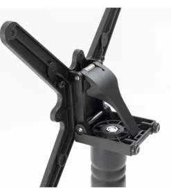 60cm ronde hoge tafel met kantelbaar zwart/gouden blad en zwart Tuinmeubelen