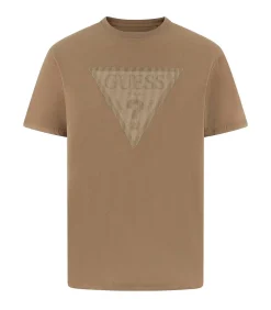 Heren GUESS Cn Ss Triangle Logo Tee