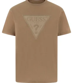 Heren GUESS Cn Ss Triangle Logo Tee