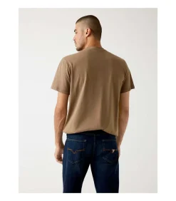 Heren GUESS Cn Ss Triangle Logo Tee