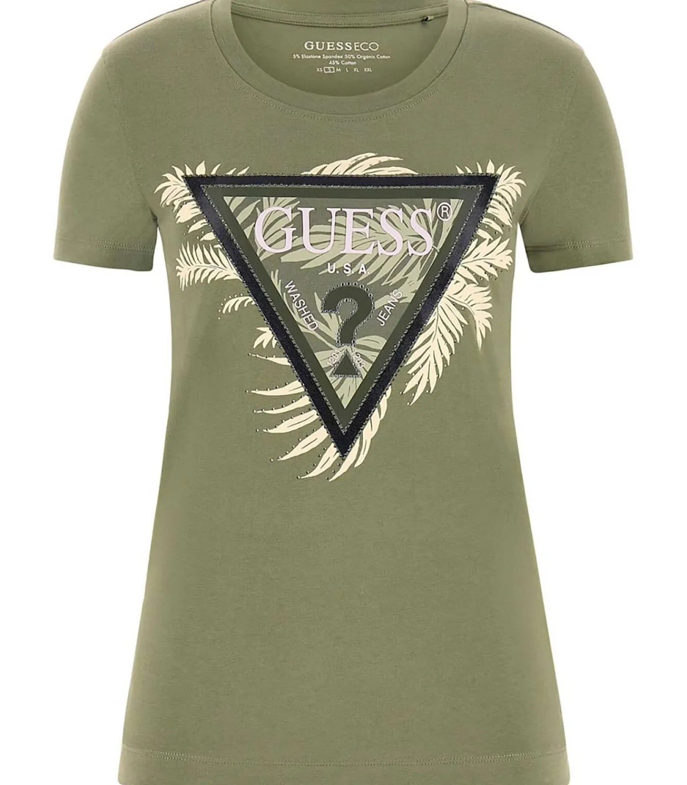 DAMES GUESS Cn Ss Triangle Palm Print
