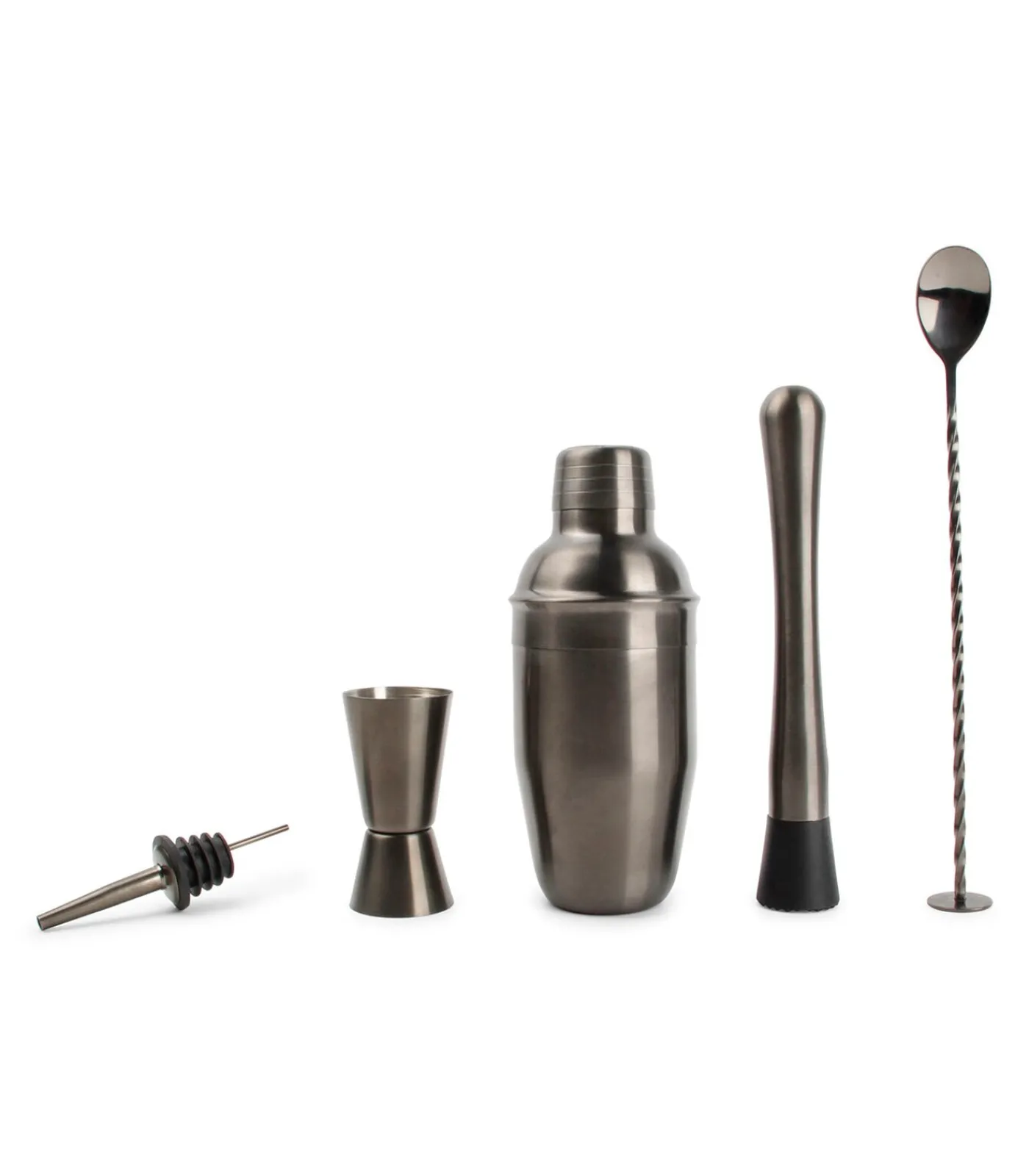 Outlet Cocktailset 7-delig zwart Bar Glazen & Karaffen