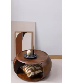 Outlet Cole Salontafel - Mango Hout - Bruin - 36x72x72 Tafels