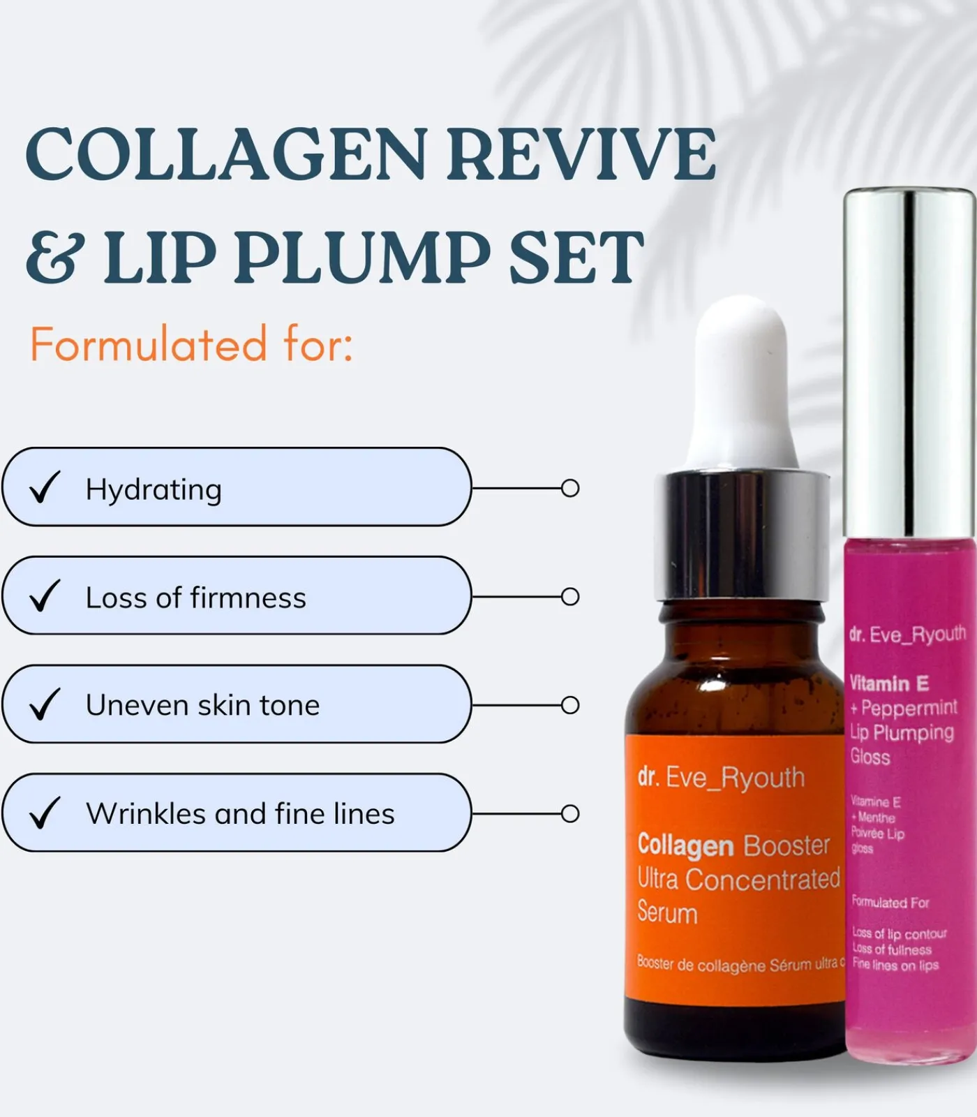 Dr. Ever Youth Collageen Serum 15ml + Vitamine E Lip Plumps 8ml