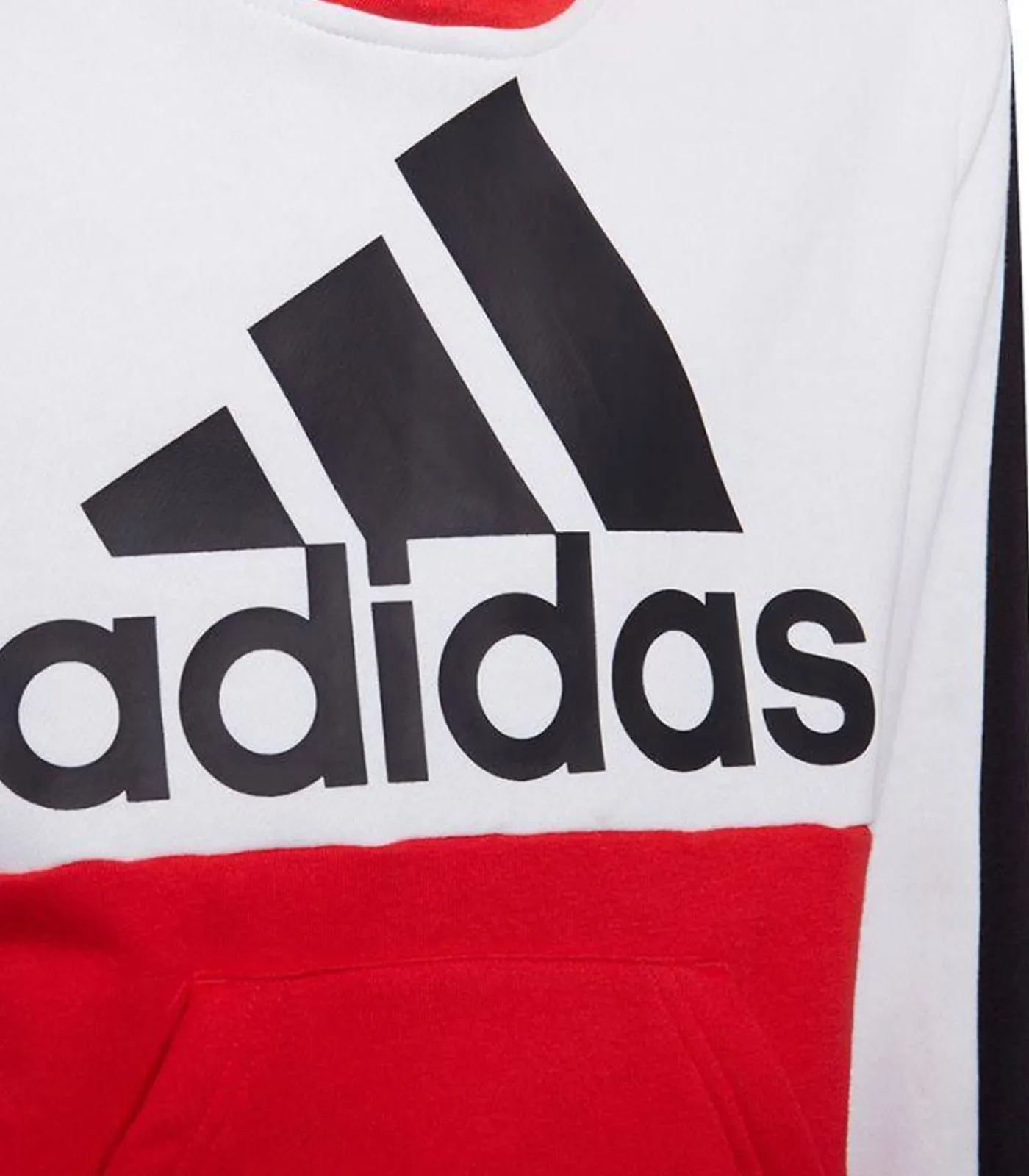 Kinderen Adidas COLOUR BLOCK - Trui met kap - Rood