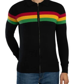 Sale Colour Block Polo Met Lange Mouwen En Rits Heren T-Shirts & Polo's