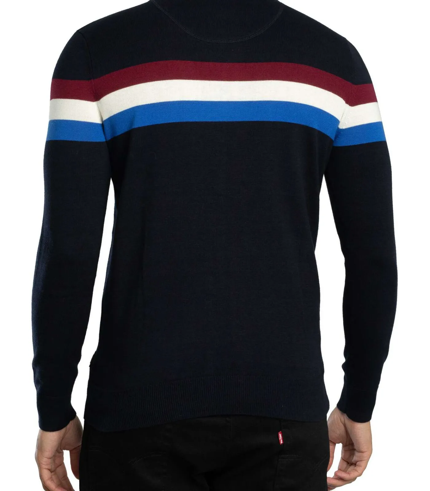 Outlet Colour Block Polo Met Lange Mouwen En Rits Heren T-Shirts & Polo's