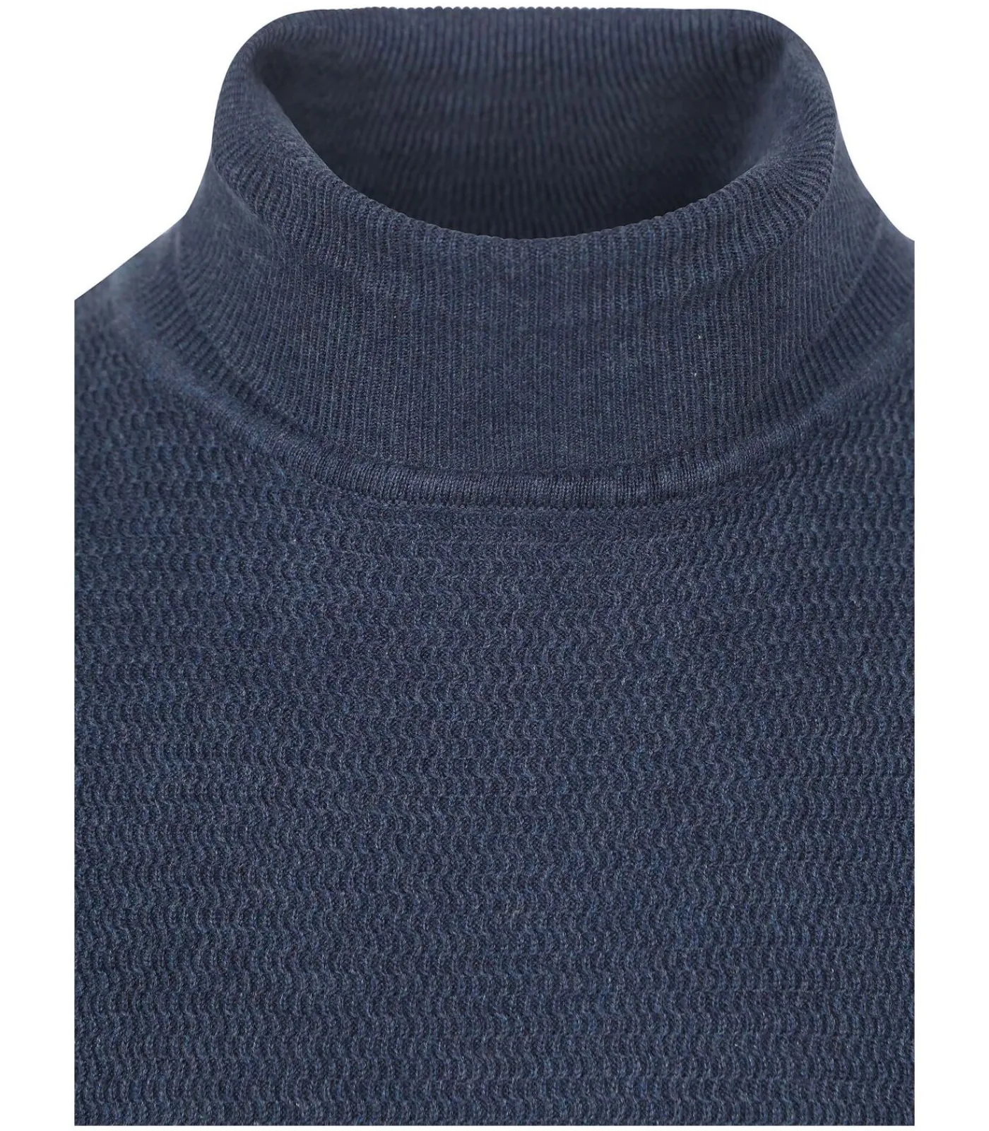Clearance Coltrui Structure Melange Navy Heren Truien & Cardigans