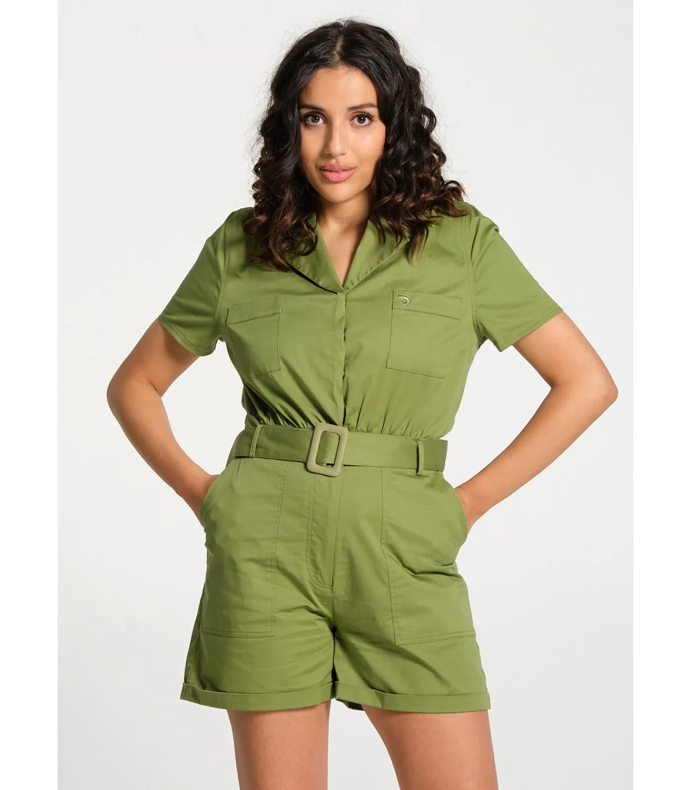 Best Combi-short met bouttonière en riem DAMES Jumpsuits