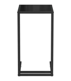 Best Computer bijzettafel 50x35x65 cm gehard glas zwart Tafels