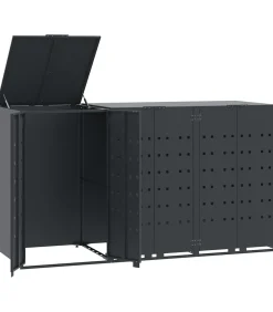 vidaXL Containerberging 3 containers 207x79x117 cm staal antraciet