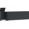 Clearance Containerberging 6 containers 414x79x117 cm staal antraciet Manden En Bakken