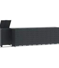 Clearance Containerberging 6 containers 414x79x117 cm staal antraciet Manden En Bakken