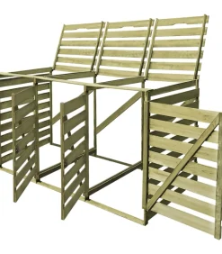 vidaXL Containerberging driedubbel 240 L geïmpregneerd hout