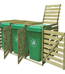 vidaXL Containerberging driedubbel 240 L geïmpregneerd hout