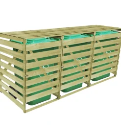vidaXL Containerberging driedubbel 240 L geïmpregneerd hout