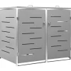 Online Containerberging dubbel 138x77,5x112,5 cm roestvrij staal Manden En Bakken