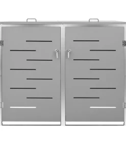 Online Containerberging dubbel 138x77,5x112,5 cm roestvrij staal Manden En Bakken