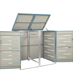 Sale Containerberging dubbel 138x77,5x112,5 cm roestvrij staal Manden En Bakken