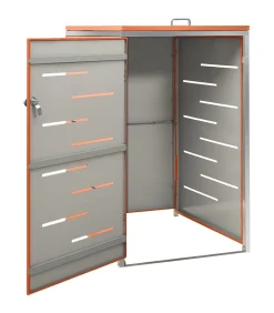 vidaXL Containerberging enkel 69x77,5x112,5 cm roestvrij staal