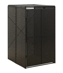 Sale Containerberging enkel 70x80x117 cm poly rattan zwart Manden En Bakken