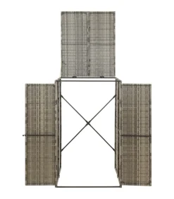 Sale Containerberging enkel 70x80x117 cm poly rattan grijs Manden En Bakken