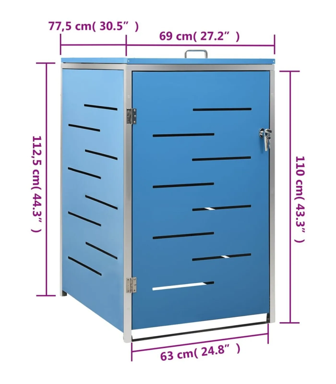 Sale Containerberging enkel 69x77,5x112,5 cm roestvrij staal Manden En Bakken