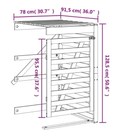 vidaXL Containerberging verlengstuk massief grenenhout zwart