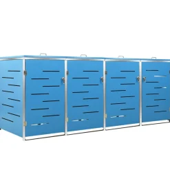 Clearance Containerberging vierdubbel 276,5x77,5x112,5 cm roestvrij staal Manden En Bakken