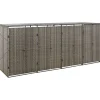 Hot Containerberging viervoudig 274x80x117 cm poly rattan grijs Manden En Bakken