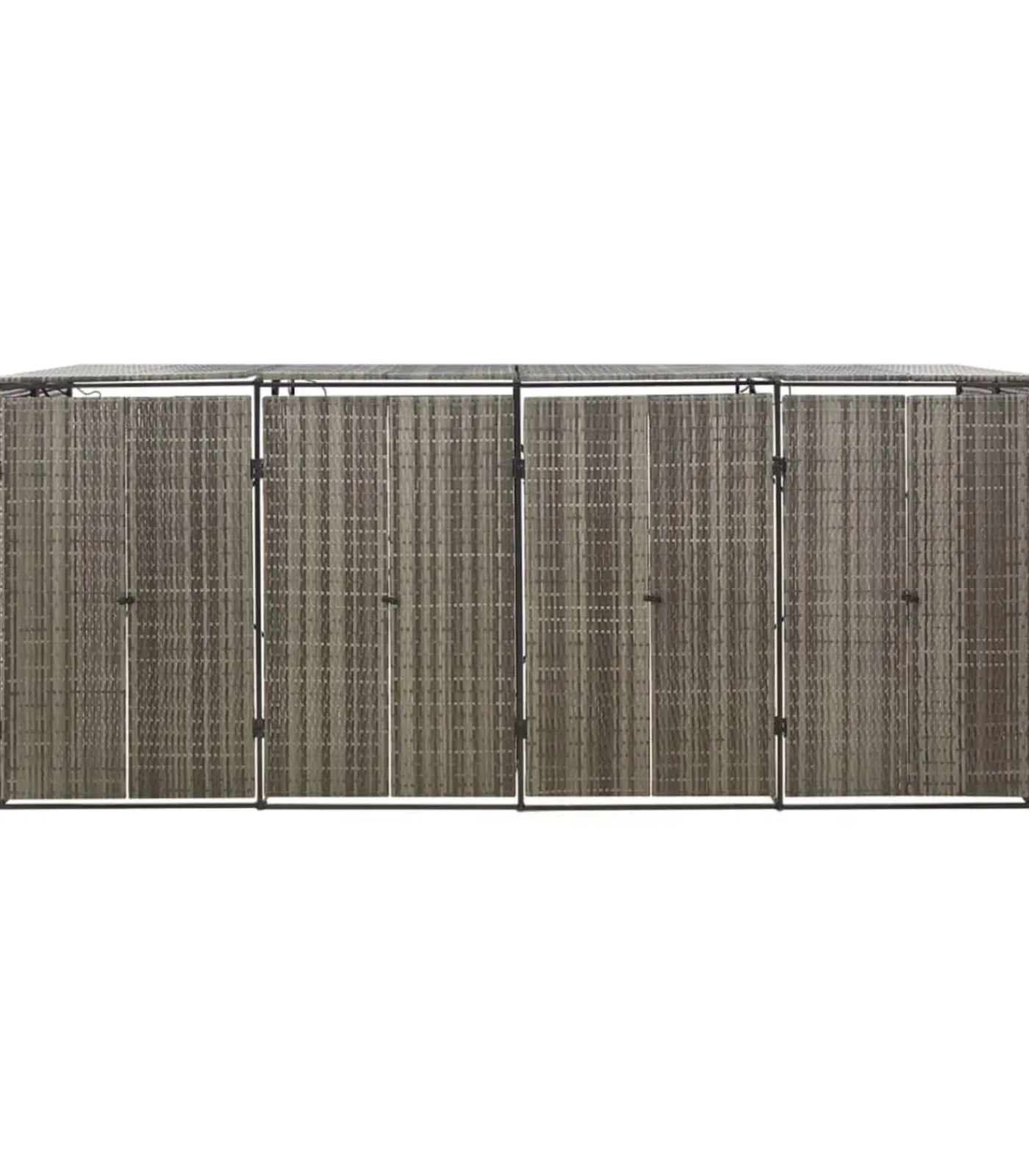 Hot Containerberging viervoudig 274x80x117 cm poly rattan grijs Manden En Bakken