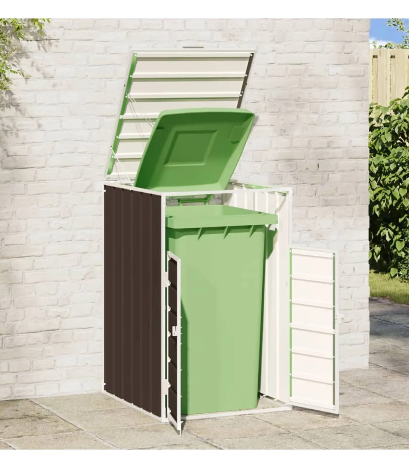 Best Containerberging voor 1 container 72x81x115 cm staal bruin Manden En Bakken