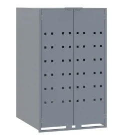 vidaXL Containerberging voor 1 container 69x79x117 cm staal grijs