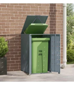 vidaXL Containerberging voor 1 container 69x79x117 cm staal grijs