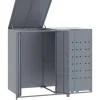 Outlet Containerberging voor 2 containers 138x79x117 cm staal grijs Manden En Bakken
