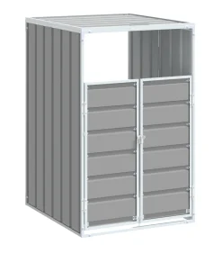 vidaXL Containerberging voor 1 container 72x81x115 cm staal grijs