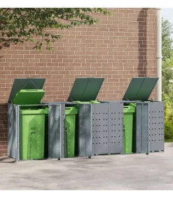 Best Containerberging voor 5 containers 345x79x117 cm staal grijs Manden En Bakken