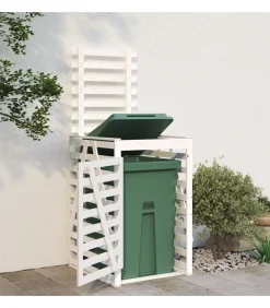 vidaXL Containerberging 84x90x128,5 cm massief grenenhout wit