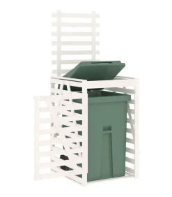 vidaXL Containerberging 84x90x128,5 cm massief grenenhout wit