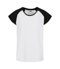Kinderen Urban Classics CONTRAST - T-shirt - Lichtrood