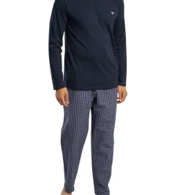 Hot Controleer Pyjamaset Met Lange Mouwen Heren Pyjama's