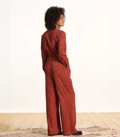 DAMES La Fée Maraboutée Corduroy broekpak terracotta