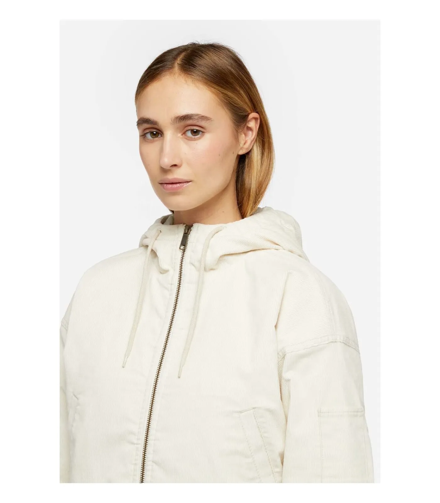 New Corduroy Hooded Jacket W DAMES Jassen